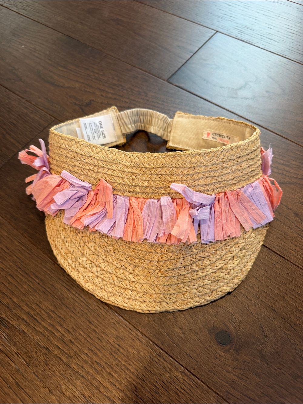 Crewcuts Straw Fringe Visor Girls One Size - C36-044